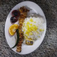 چلو جوجه کباب سینه مرغ