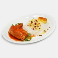 زرشک پلو با مرغ (ران)