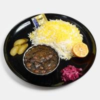 چلو خورشت قورمه سبزی