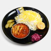 چلو خورشت قیمه سیب زمینی
