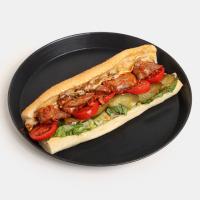 ساندویچ جگر مرغ با قارچ و پنیر پیتزا