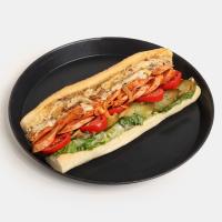 ساندویچ خوراک بندری با قارچ و پنیر پیتزا