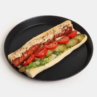 ساندویچ سوسیس آلمانی  با قارچ و پنیر پیتزا