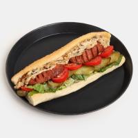 ساندویچ سوسیس بلغاری با قارچ و پنیر پیتزا