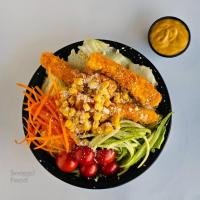 سالاد مرغ سرخ شده