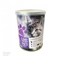 کنسرو گربه us pet طعم مرغ.کدو.سالمون