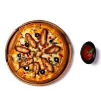 پیتزا چیکن کریسپی آمریکایی دو نفره (32 سانتی متری)