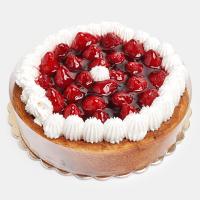 چیز کیک گرد توت فرنگی