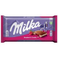 شکلات تابلت کرم تمشک (رازبری) میلکا