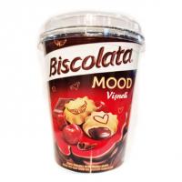 بیسکویت لیوانی بیسکولاته با مغز آلبالو