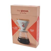 فیلتر کاغذی قهوه 100 عددی GWOON سایز 4