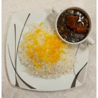 چلو خورشت قورمه سبزی