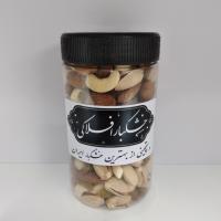 بادام هندی خام+پسته خام+بادام خام+کشمش سبز قوطی