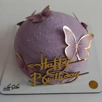 مینی کیک پروانه یاسی گرد