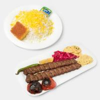 چلوکباب کوبیده دو سیخ (150 گرمی)