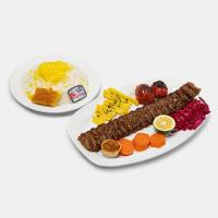 چلو کباب لقمه زعفرانی