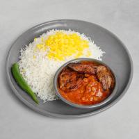 چلو خورشت قیمه بادمجان اقتصادی