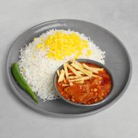 چلو خورشت قیمه سیب زمینی