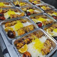 چلو جوجه کباب سینه زعفرانی