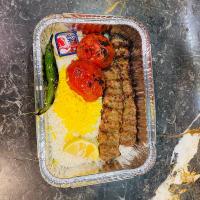 چلو کباب لقمه زعفرانی