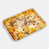 سیب زمینی با قارچ و پنیر و ژامبون