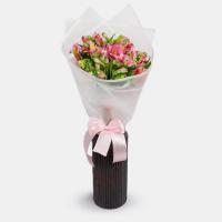 دسته گل آلسترومریا 10 شاخه صورتی