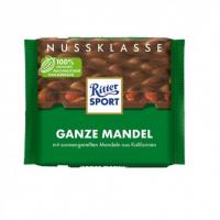 تابلت شکلات شیری و بادام برشته ریتر اسپورت 100 گرم