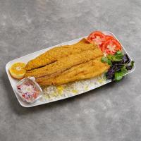 چلو ماهی قزل آلا سرخ شده