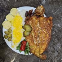 چلو ماهی قزل آلا سرخ شده