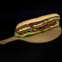 دبل برگر (نان باگت)