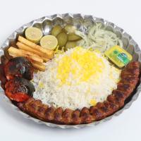 چلو کباب لقمه زعفرانی