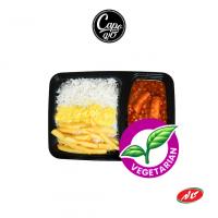 چلو خورشت قیمه سیب زمینی (وجترین) بدون گوشت