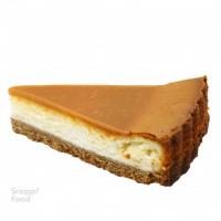 چیز کیک کارامل یک اسلایس