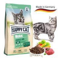 غذای خشک گربه هپی کت مینکاس پرفکت میکس طعم مرغ، ماهی و بره (فله)