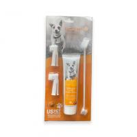 ست مسواک و خمیر دندان با طعم مرغ مخصوص سگ یواس پت