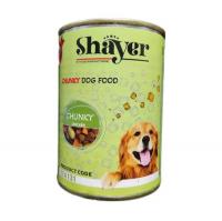 کنسرو چانک سگ شایر طعم مرغ در سس کدوحلوایی 400 گرم