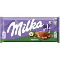 تابلت شکلات شیری با تکه های فندق میلکا