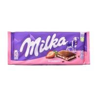 شکلات شیری میلکا حاوی ترکیب ماست و توت فرنگی 100 گرم