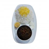 چلو خورشت قورمه سبزی