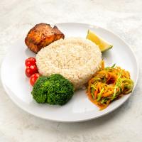 سالمون نروژی بابرنج وسبزیجات