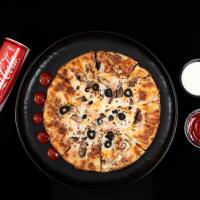 پیتزا گوشت و مرغ آمریکایی 