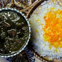 چلو خورشت قورمه سبزی