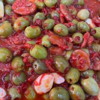 زیتون قارچ و فلفل