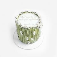 کیک شکوفه سبز