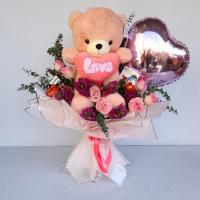 بوکت عروسک و قلب مدل ۱