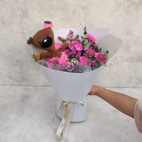 دسته گل عروسکی مدل خرس تدی