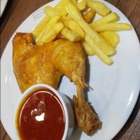 خوراک مرغ سرخ شده