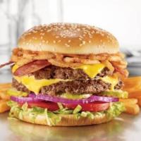 همبرگر ذغالی دبل