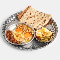 نیمرو با قارچ