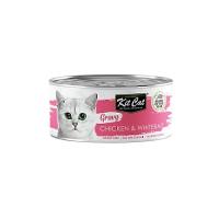 کنسرو غذای گربه کیت کت با طعم مرغ و بچه ماهی KitCat Chicken & Whitebait In Gravy وزن 70 گرم